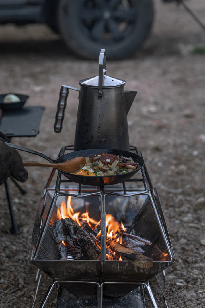 [Cookware Accessory] Campingmoon MT-3-ST; Collapsible Stainless Steel Campfire Cooking Stand Trivet for Outdoor Camping