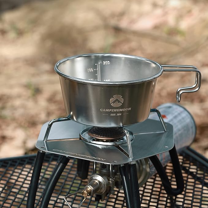 [Cookware] Campingmoon S360; 2pcs Set Stainless Steel Deep Type Camping Sierra Cup 450ml