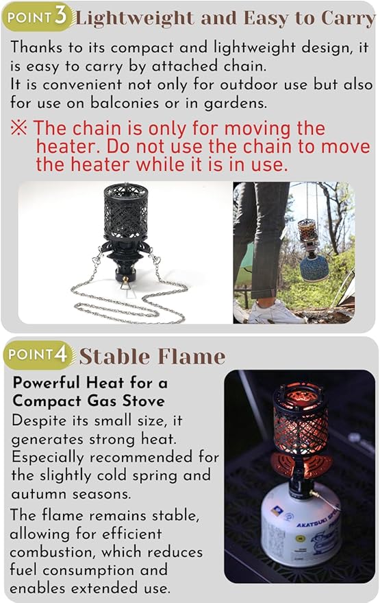 [Heater & Lantern] Campingmoon BKNX-92; Portable Stainless Steel Butane Heating Lamp Camping Outdoor Durable BBQ Heating Lamp Warmer Heater Lamp Stove Butane Gas Fuel Lantern Hiking Beach Travel Heavy Duty
