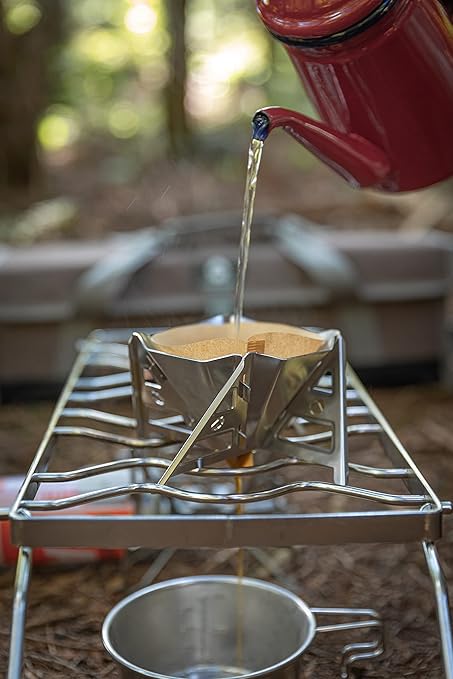 [Coffee Tools] Campingmoon COF-01; Collapsible Stainless Steel Camping Coffee Maker, Pour Over for Camping