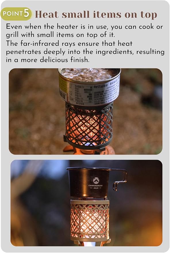[Heater & Lantern] Campingmoon BKNX-92; Portable Stainless Steel Butane Heating Lamp Camping Outdoor Durable BBQ Heating Lamp Warmer Heater Lamp Stove Butane Gas Fuel Lantern Hiking Beach Travel Heavy Duty
