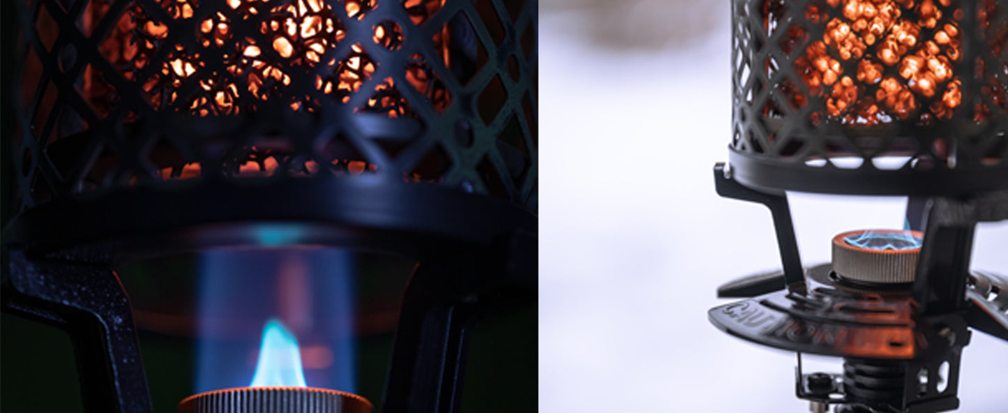 [Heater & Lantern] Campingmoon BKNX-92; Portable Stainless Steel Butane Heating Lamp Camping Outdoor Durable BBQ Heating Lamp Warmer Heater Lamp Stove Butane Gas Fuel Lantern Hiking Beach Travel Heavy Duty