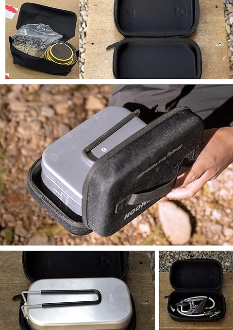 [Tableware Accessory] Campingmoon S-1609-B; EVA Case for Regular Medium Mess Tin 7.3 x 4.5 x 3 inches Black Gear
