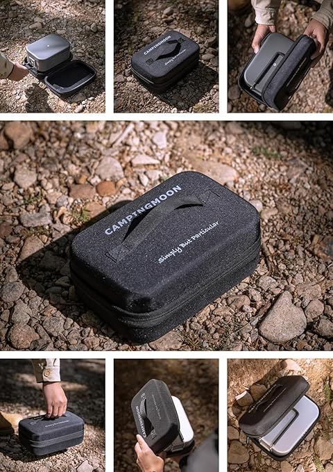 [Tableware Accessory] Campingmoon S-1609-B; EVA Case for Regular Medium Mess Tin 7.3 x 4.5 x 3 inches Black Gear