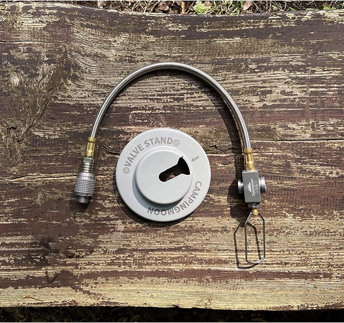 [Accessory] Campingmoon Z21-25; 9.8-inch Multi-function Gas Hose for EN417 Lindal Valve Screw-on Type Canister and Device