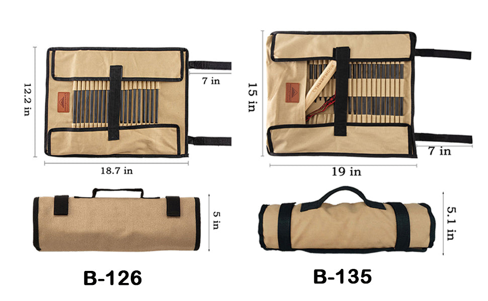 [Tent Tools] Campingmoon B-135; Tent Storage Bag , Can Holds 20 of The Long Tent Stakes, Thickened Canvas Can Withstand Tent Stakes Heavy Duty