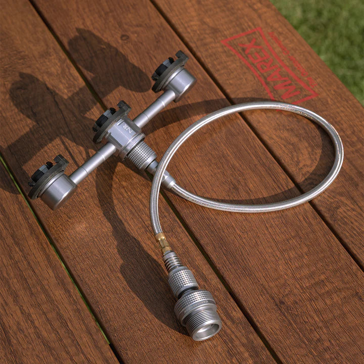 [Accessory] Camping Moon Z16; 21.65-inch Multi-function Gas Hose for EN417 Lindal Valve Screw-on Type Canister and Device