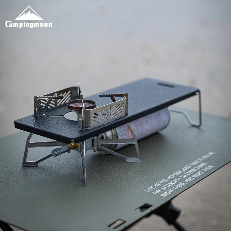 [Tableware] Campingmoon GT-3; Butterfly Stove Table IGT Compatible Outdoor Camping Butane Gas Canister Cooking Burner Ultralight Portable Folding Table Bracket Mount for XD-3F Half Unit