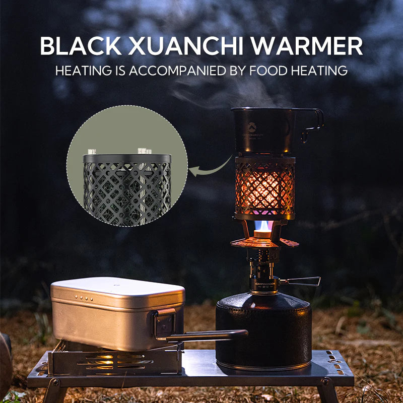 [Heater & Lantern] Campingmoon BKNX-92; Portable Stainless Steel Butane Heating Lamp Camping Outdoor Durable BBQ Heating Lamp Warmer Heater Lamp Stove Butane Gas Fuel Lantern Hiking Beach Travel Heavy Duty