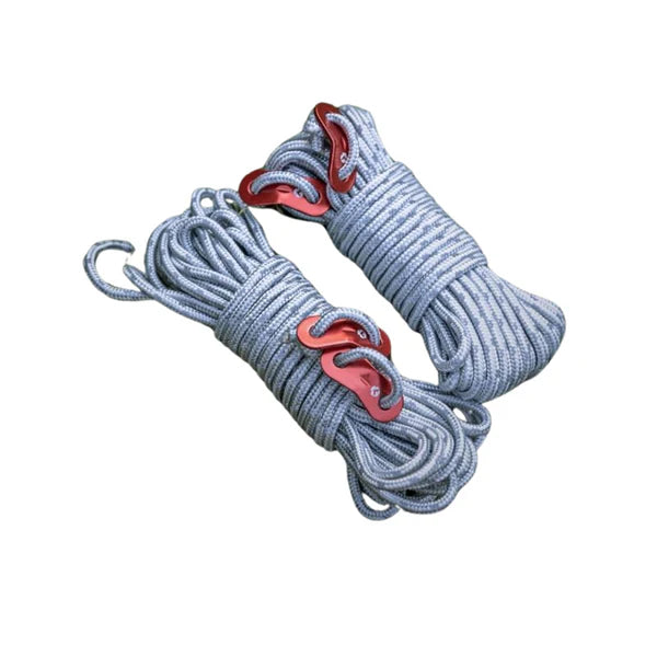 [Tent Tools] Campingmoon FS-5000; Reinforced Wear Resistant Polyester 4mm Wind Rope 10m/393.2"x2pcs