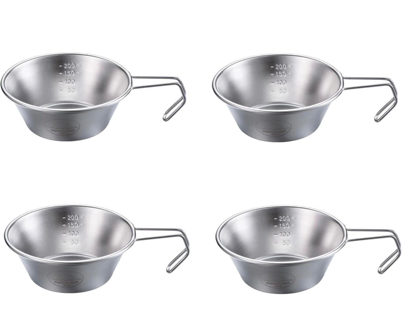 [Cookware] Campingmoon S-220-2P; 2-Piece Stainless Steel Sierra Cup, 310ml