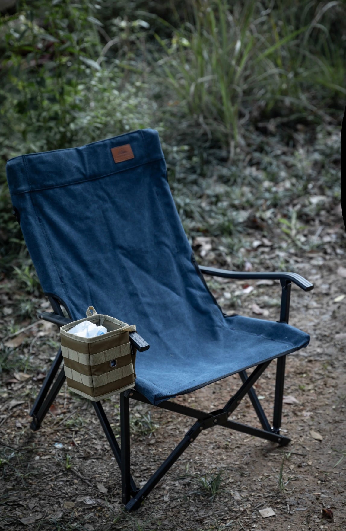 [Camping Chair] Campingmoon F-1003C-Black/Grey/Blue/Khaki/Brown; Foldable Chair Cotton Canvas Campfire Bonfire Open Fire Pits Camping Chair Low Style Chair
