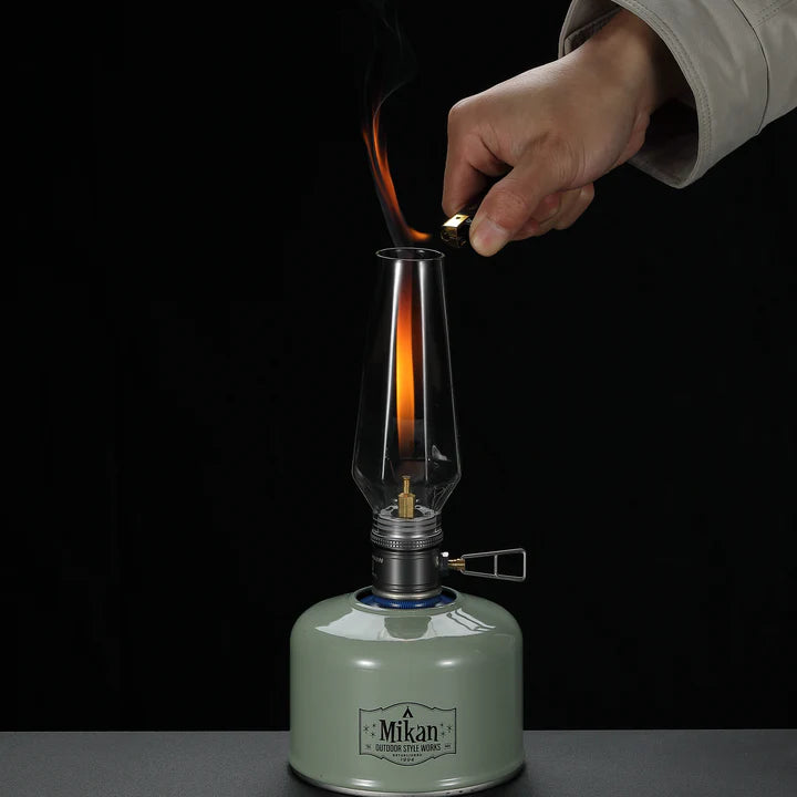 [Heater & Lantern] Campingmoon T-1; Camping Gas Lantern with Wooden Lantern Case
