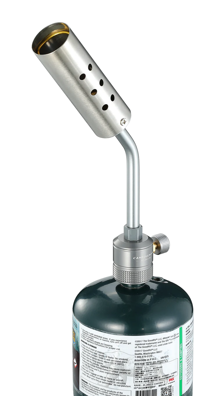 [Camping Torch] Campingmoon MT-3915-PG; Cooking Torch with Flame Control for BBQ & Campfire, (Isobutane)