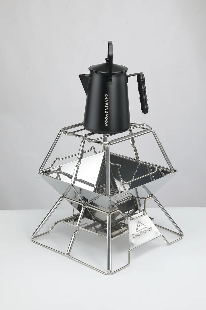 [Cookware Accessory] Campingmoon MT-2-ST; Collapsible Stainless Steel Campfire Cooking Stand Trivet for Outdoor Camping