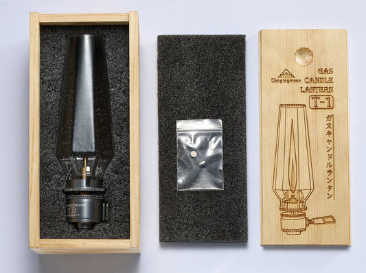 [Heater & Lantern] Campingmoon T-1; Camping Gas Lantern with Wooden Lantern Case