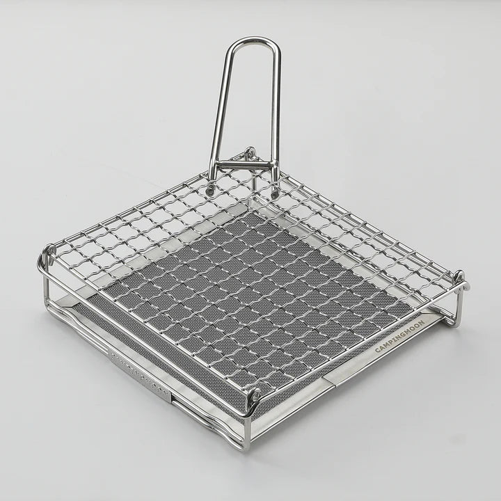 [Cookware] Campingmoon US-1615; Stainless Steel Camping Toaster, Gas Stove Bread Toaster with Mesh Fork