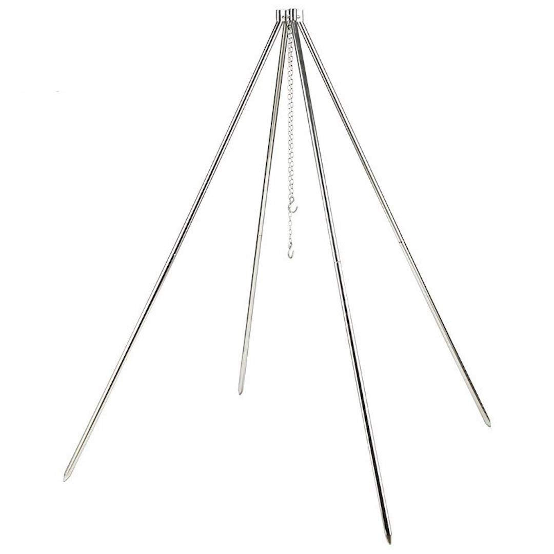 [Cookware Accessory] Campingmoon MT-130; Portable Camping Campfire Quadpod BBQ Hanging