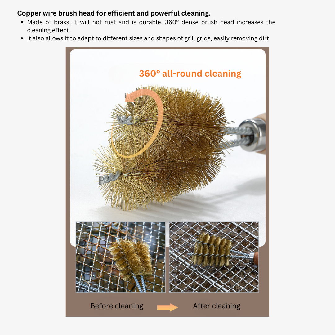 [Accessory] Campingmoon SJ-16; Copper Wire Grill Cleaning Brush