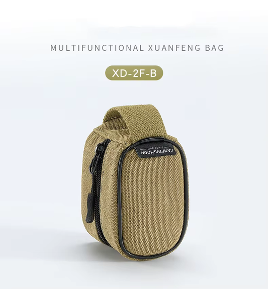 [Stove Accessory] Campingmoon XD-2F-B; Outdoor Multifunctional Mini Storage Bag Small Item Stove Storage Bags Detachable Liner Canvas Bags