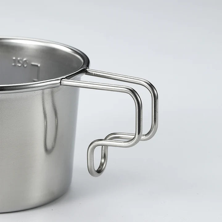 [Cookware] Campingmoon S-180-2P; 304 Stainless Steel Small Coffee Mug, 160ml, 2Pcs,