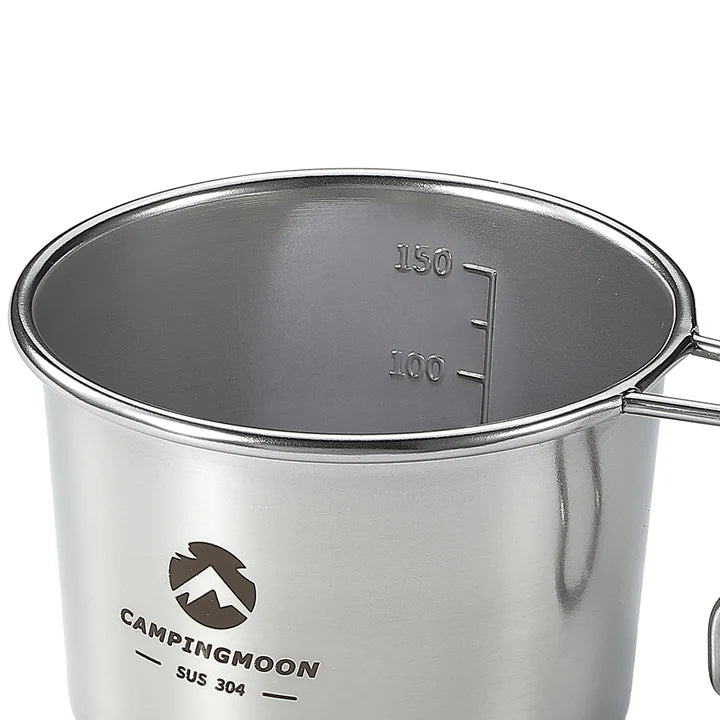 [Cookware] Campingmoon S-180-2P; 304 Stainless Steel Small Coffee Mug, 160ml, 2Pcs,
