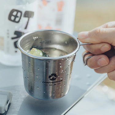 [Cookware] Campingmoon S-190-2p; 304 Stainless Steel Small Beer Mug, 7oz (210ml), 2Pcs