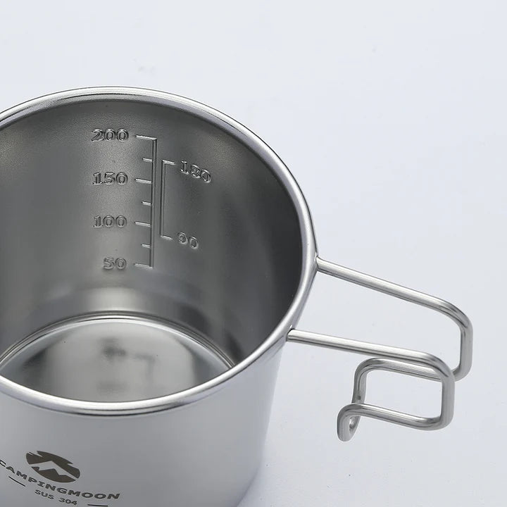 [Cookware] Campingmoon S-190-2p; 304 Stainless Steel Small Beer Mug, 7oz (210ml), 2Pcs