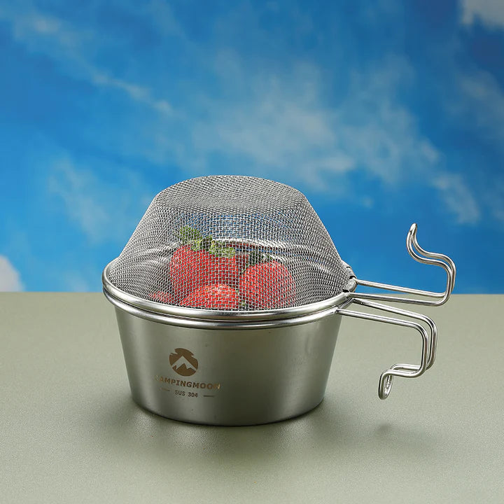 [Cookware] Campingmoon S-213-2P; Stainless Steel Shell Stacking Monkey Set, 2-Pack