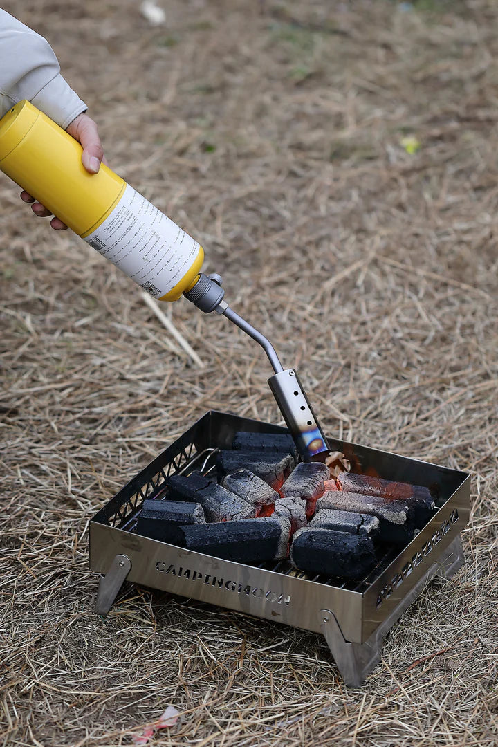 [Camping Torch] Campingmoon MT-3915-PG; Cooking Torch with Flame Control for BBQ & Campfire, (Isobutane)
