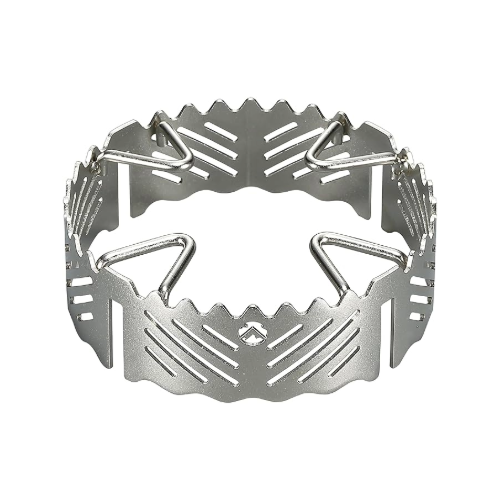 [Stove Accessory] Campingmoon ST-132; Windshield Ring for Gas Stove with Trivet Stainless Steel for Smart Stand Single Burner KOVEA Cube