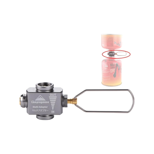 [Accessory] Campingmoon Z15; Gas Canister Refill Adapter, Portable Outdoor Gas Saver Lindal Valve Canister Shifter, Camping Canister Vent Valve