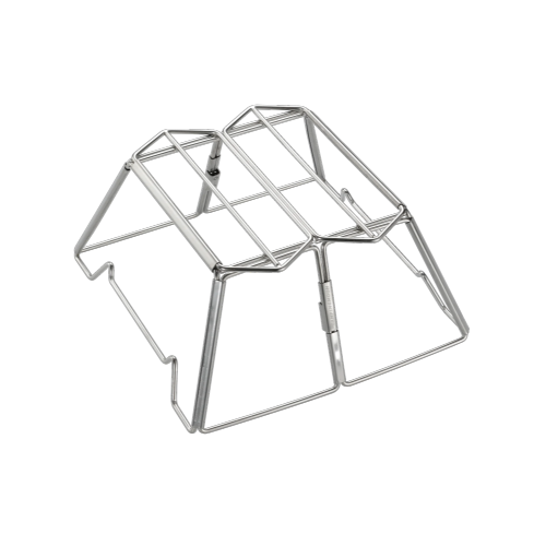 [Cookware Accessory] Campingmoon MT-2-ST; Collapsible Stainless Steel Campfire Cooking Stand Trivet for Outdoor Camping