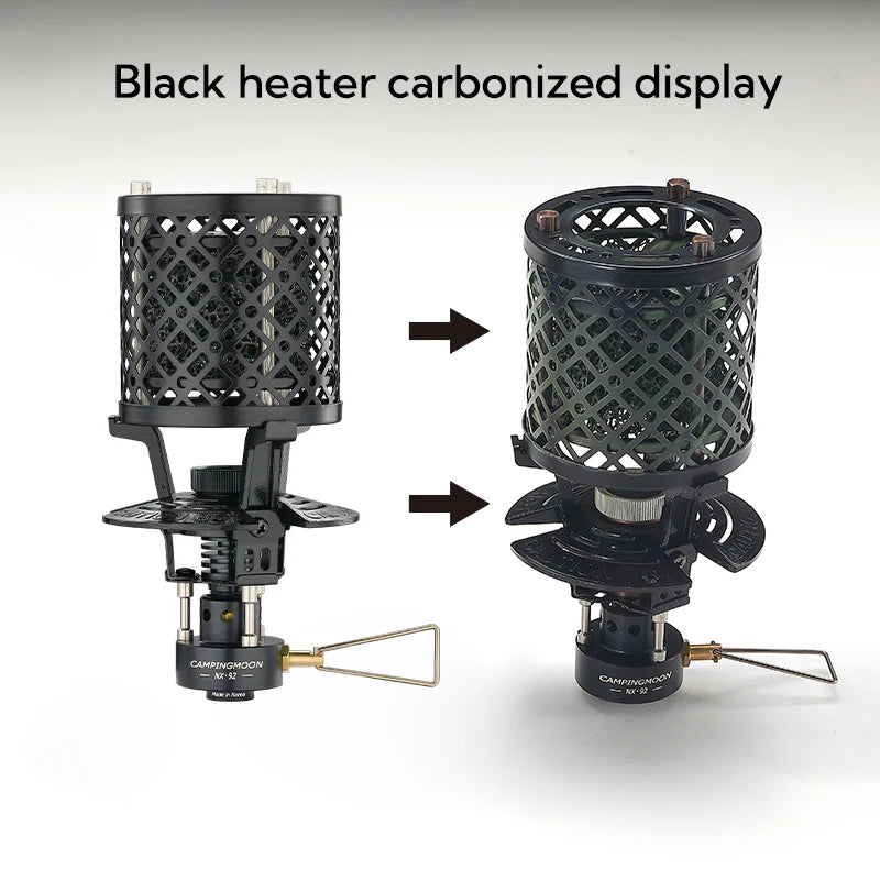 [Heater & Lantern] Campingmoon BKNX-92; Portable Stainless Steel Butane Heating Lamp Camping Outdoor Durable BBQ Heating Lamp Warmer Heater Lamp Stove Butane Gas Fuel Lantern Hiking Beach Travel Heavy Duty