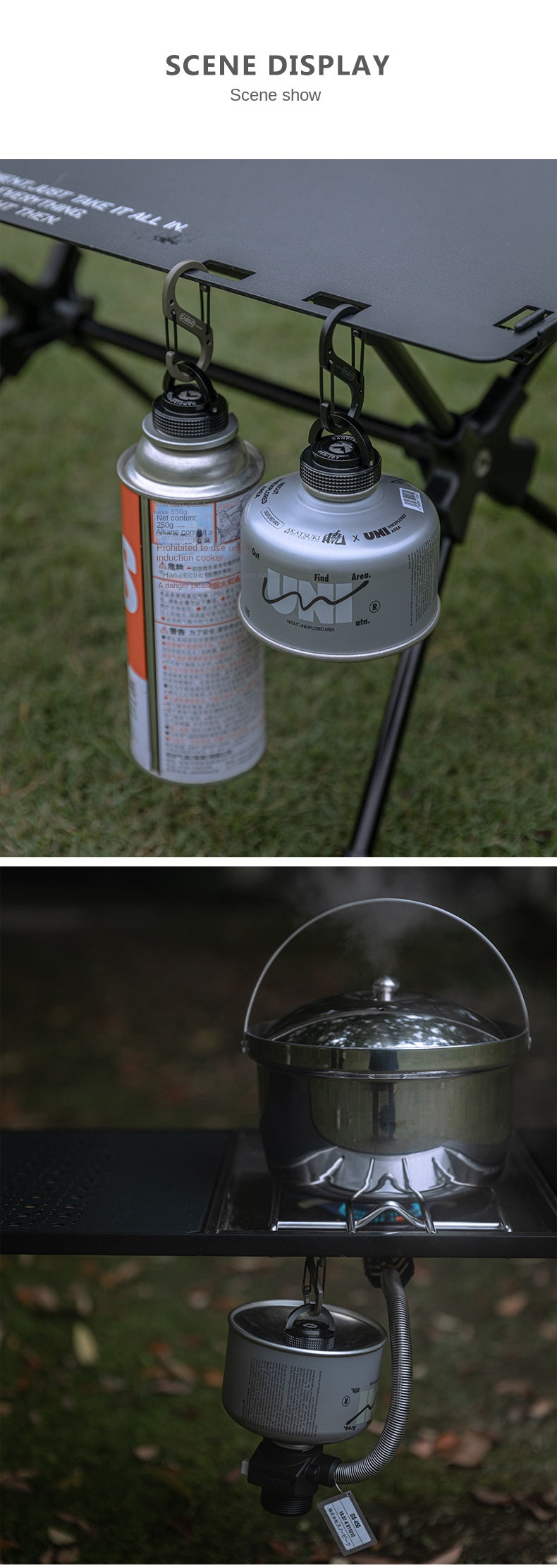 [Accessory] Campingmoon BKM-107; Cap Lid for Camping Gas Fuel Standard Canister with EN417 Lindal Valve Cassette Gas Can Black