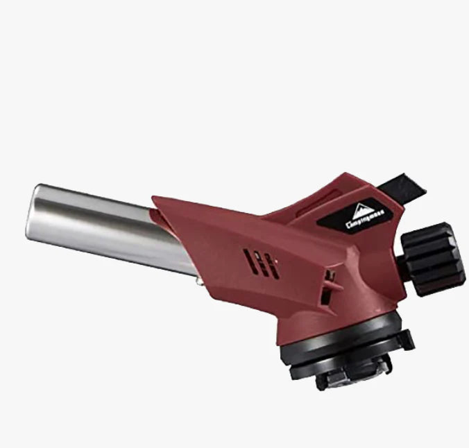 [Camping Torch] Campingmoon MT-2915-BLK & RED; Flame Adjustable Cooking Torch (Butane Gas Fuel Not Included) for Camping BBQ Barbecue