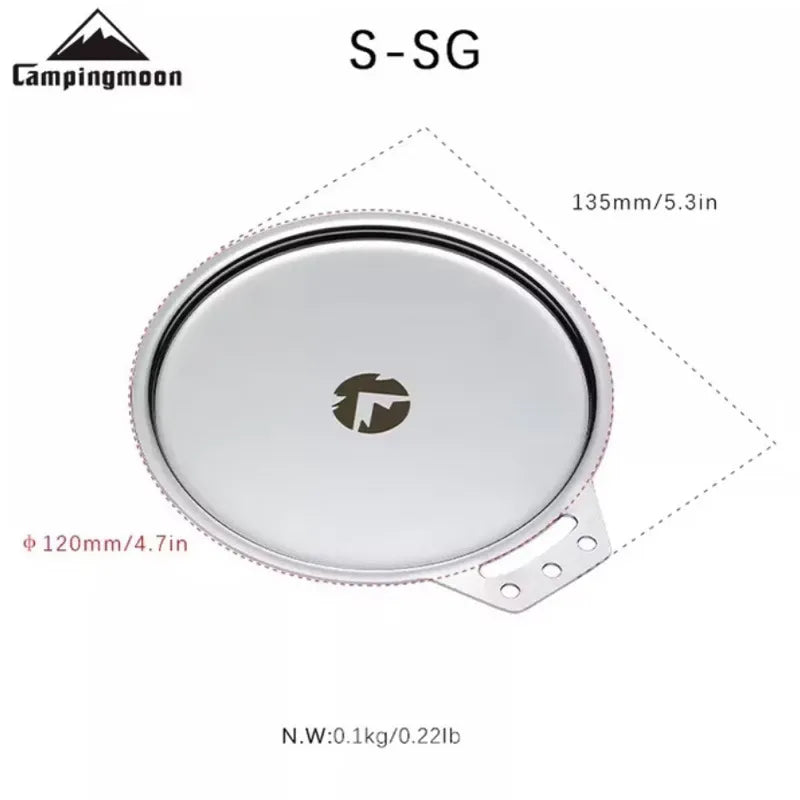 [Cookware Accessory] Campingmoon BKS-SG & S-SG; Sierra Cup Plate Cover For Sierra Cup BKS-220/ BKS-360