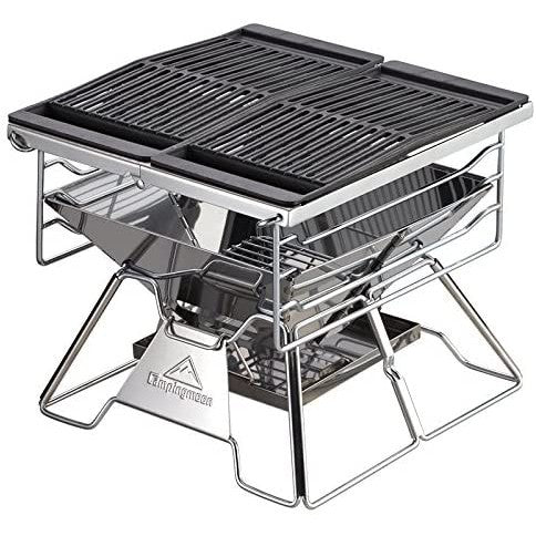 [Grill Accessory] Campingmoon W3; Cast Iron Plate Griddle Half Grill Plate