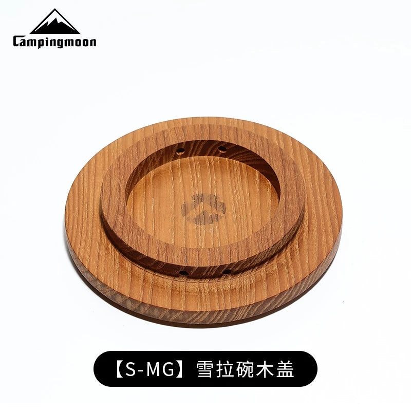 [Accessory] Campingmoon S-MG; Solid Wood Bowl Cover Black Walnut Lid