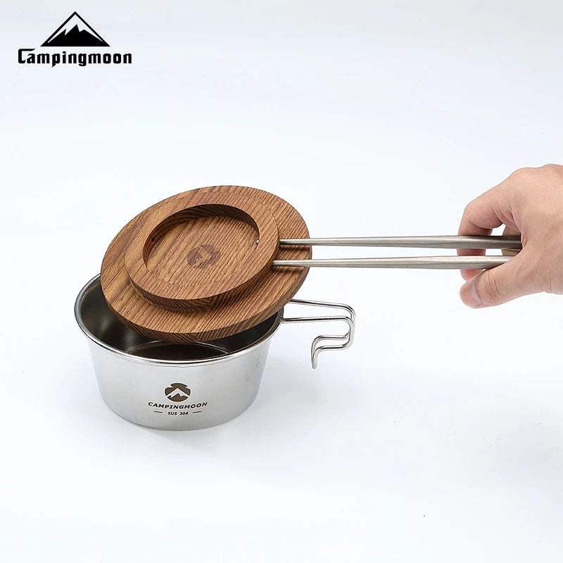 [Accessory] Campingmoon S-MG; Solid Wood Bowl Cover Black Walnut Lid