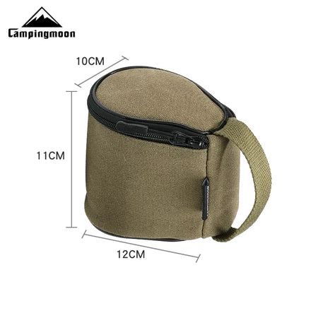 [Accessory] Campingmoon S180-B; Outdoor Portable Canvas Snow Pull Beer Mug Storage Bag Portable Hangable Camping Equipment